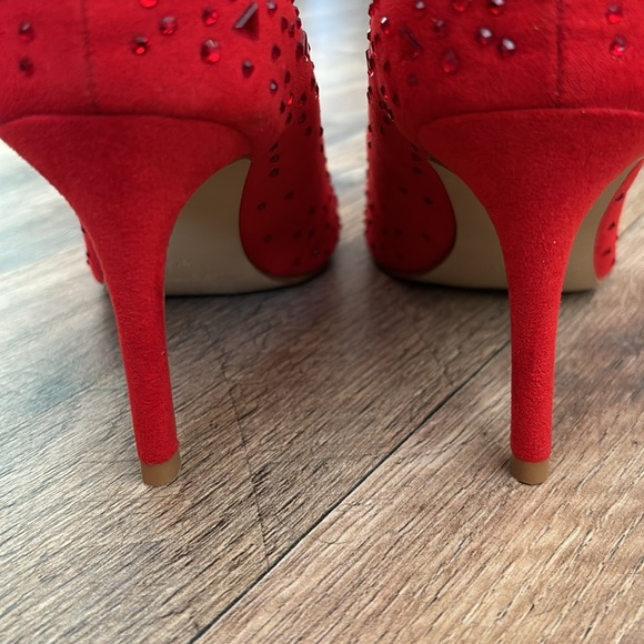 Marc Fisher Red Sexy Studded Valentine’s Day Date Night Heels - Picture 4 of 7